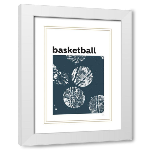 Baller II White Modern Wood Framed Art Print with Double Matting by Youngstrom, Kent