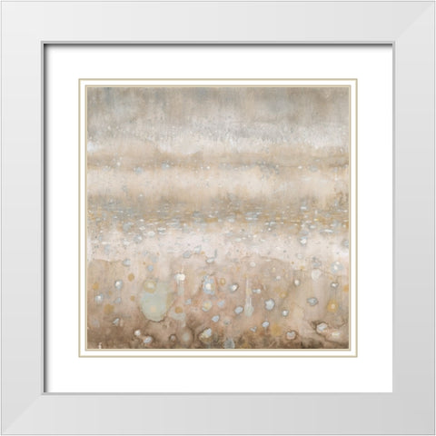 Atmosphere White Modern Wood Framed Art Print with Double Matting by Nai, Danhui