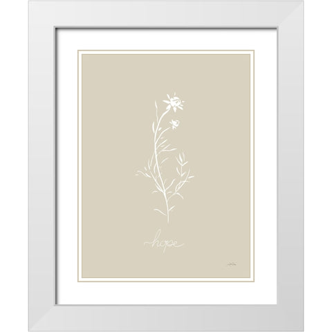 Delicate Wildflowers I White Modern Wood Framed Art Print with Double Matting by Pete, Katrina