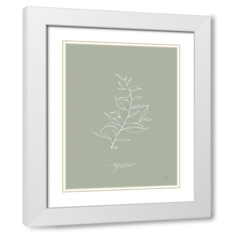 Delicate Wildflowers II White Modern Wood Framed Art Print with Double Matting by Pete, Katrina