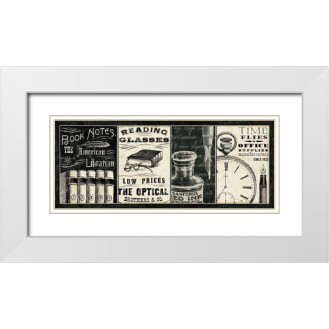 Librarian I White Modern Wood Framed Art Print with Double Matting by Pela Studio