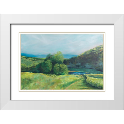 View of the Valley White Modern Wood Framed Art Print with Double Matting by Schlabach, Sue