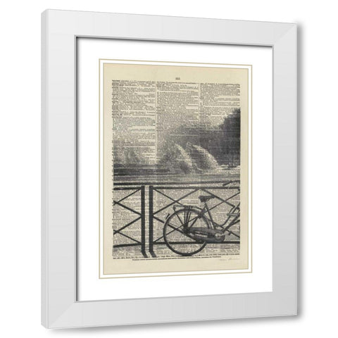 La Bicyclette I Crop White Modern Wood Framed Art Print with Double Matting by Olivier, Marc