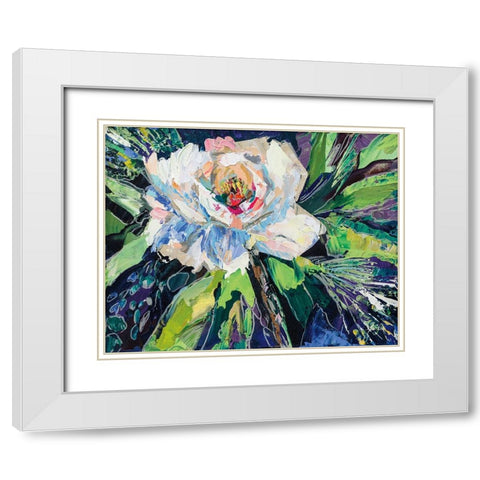 Solitude White Modern Wood Framed Art Print with Double Matting by Vertentes, Jeanette