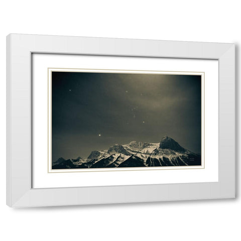 Orion White Modern Wood Framed Art Print with Double Matting by Larson, Nathan