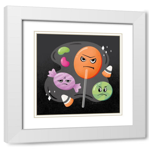 Hocus Pocus III White Modern Wood Framed Art Print with Double Matting by Graham, Gia