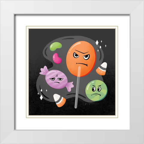 Hocus Pocus III White Modern Wood Framed Art Print with Double Matting by Graham, Gia