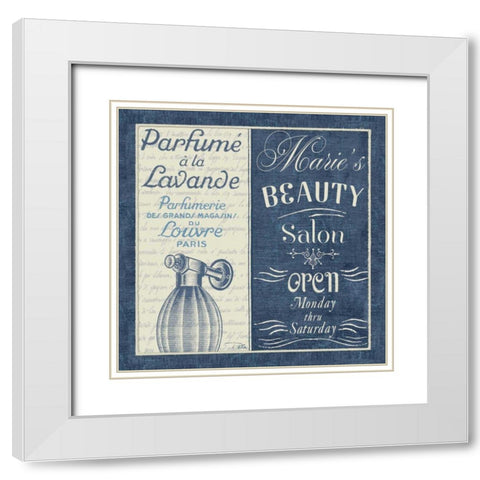Indulge Yourself Square I White Modern Wood Framed Art Print with Double Matting by Pela Studio