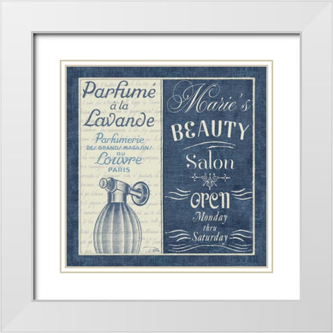 Indulge Yourself Square I White Modern Wood Framed Art Print with Double Matting by Pela Studio