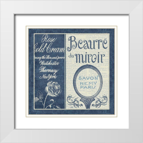 Indulge Yourself Square II White Modern Wood Framed Art Print with Double Matting by Pela Studio