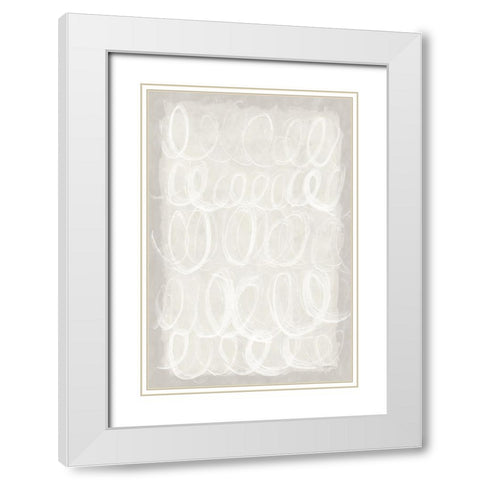 Calming Thoughts I White Modern Wood Framed Art Print with Double Matting by Urban, Mary