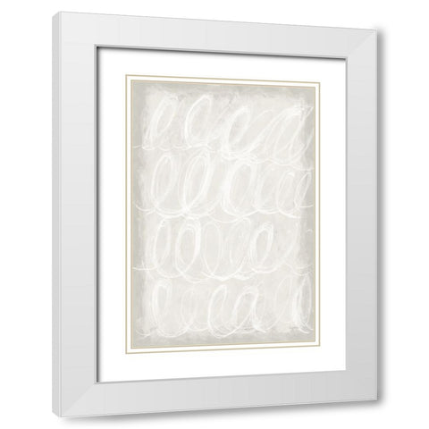 Calming Thoughts II White Modern Wood Framed Art Print with Double Matting by Urban, Mary