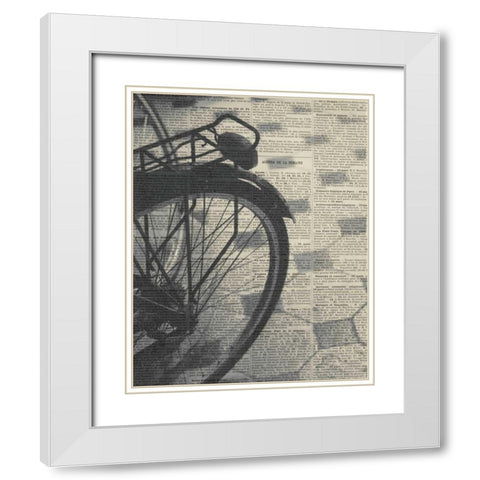 La Bicyclette III - Crop White Modern Wood Framed Art Print with Double Matting by Olivier, Marc