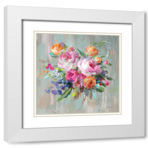 Scents of Summer I White Modern Wood Framed Art Print with Double Matting by Nai, Danhui