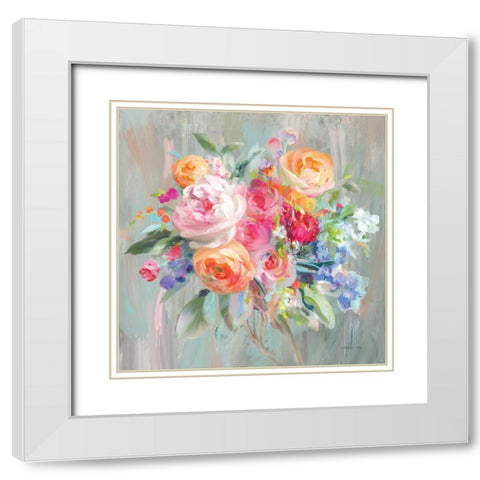 Scents of Summer II White Modern Wood Framed Art Print with Double Matting by Nai, Danhui