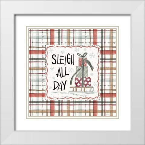 Holiday Fun VI White Modern Wood Framed Art Print with Double Matting by Tavoletti, Anne
