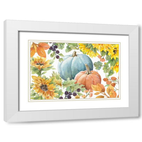 Autumn Breeze IV White Modern Wood Framed Art Print with Double Matting by Trimbach, Leslie