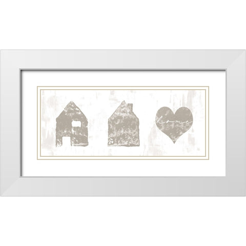 Home Sweet Home II White Modern Wood Framed Art Print with Double Matting by Adams, Sarah