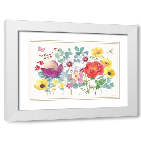 Springtime Bloom I White Modern Wood Framed Art Print with Double Matting by Grove, Beth