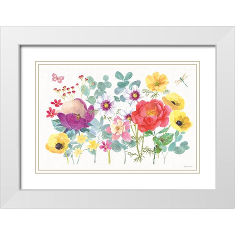 Springtime Bloom I White Modern Wood Framed Art Print with Double Matting by Grove, Beth
