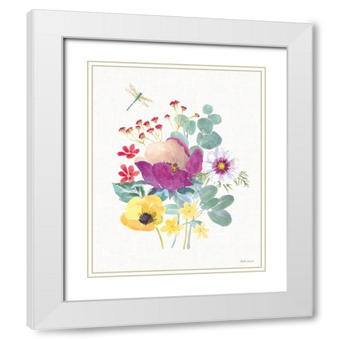 Springtime Bloom II White Modern Wood Framed Art Print with Double Matting by Grove, Beth