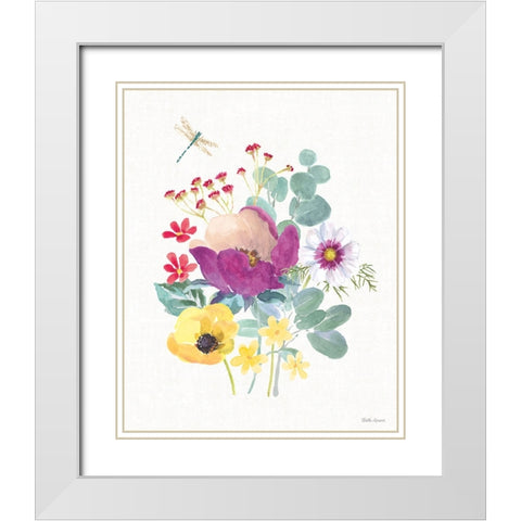 Springtime Bloom II White Modern Wood Framed Art Print with Double Matting by Grove, Beth