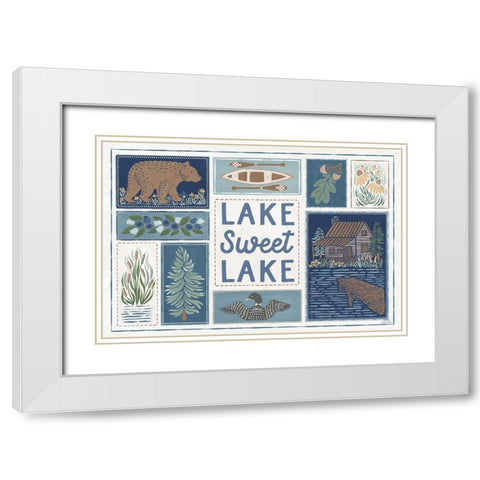 Lakeside Days VI White Modern Wood Framed Art Print with Double Matting by Marshall, Laura