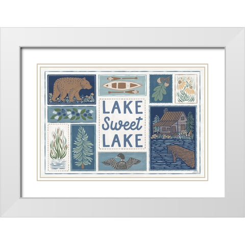 Lakeside Days VI White Modern Wood Framed Art Print with Double Matting by Marshall, Laura