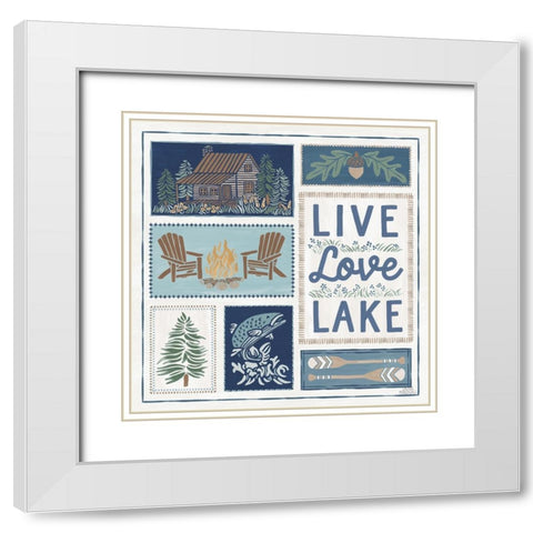 Lakeside Days VIII White Modern Wood Framed Art Print with Double Matting by Marshall, Laura