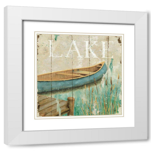 Waterside I White Modern Wood Framed Art Print with Double Matting by Brissonnet, Daphne