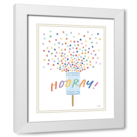 Birthday Wishes V White Modern Wood Framed Art Print with Double Matting by Marshall, Laura
