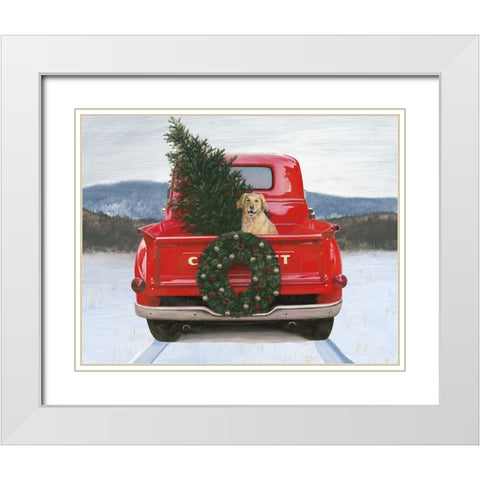 Christmas in the Heartland IV No Bow White Modern Wood Framed Art Print with Double Matting by Wiens, James