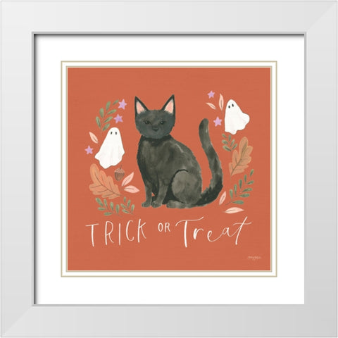 Spooky Season III White Modern Wood Framed Art Print with Double Matting by Jackson, Jenaya