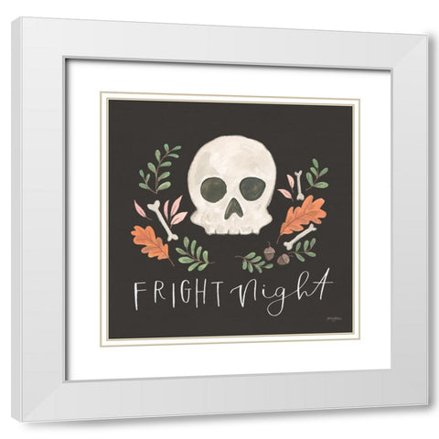 Spooky Season V White Modern Wood Framed Art Print with Double Matting by Jackson, Jenaya