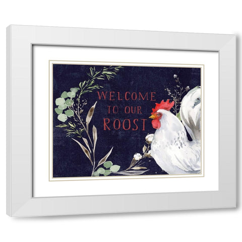 Home to Roost VII White Modern Wood Framed Art Print with Double Matting by Pete, Katrina