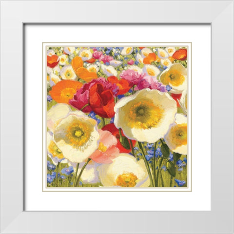 Sunny Abundance White Modern Wood Framed Art Print with Double Matting by Novak, Shirley