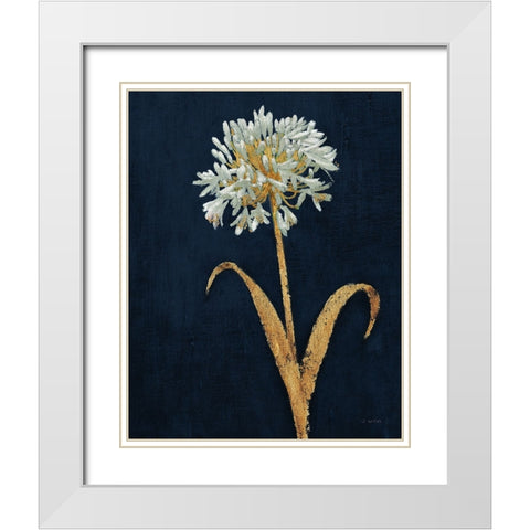 Shimmering Summer III Indigo Crop White Modern Wood Framed Art Print with Double Matting by Wiens, James