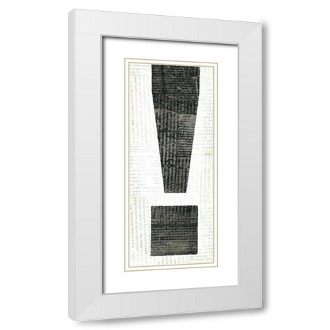 Punctuated Black I White Modern Wood Framed Art Print with Double Matting by Mullan, Michael