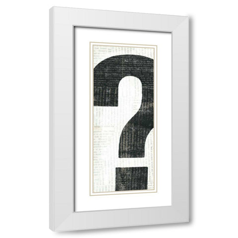 Punctuated Black II White Modern Wood Framed Art Print with Double Matting by Mullan, Michael