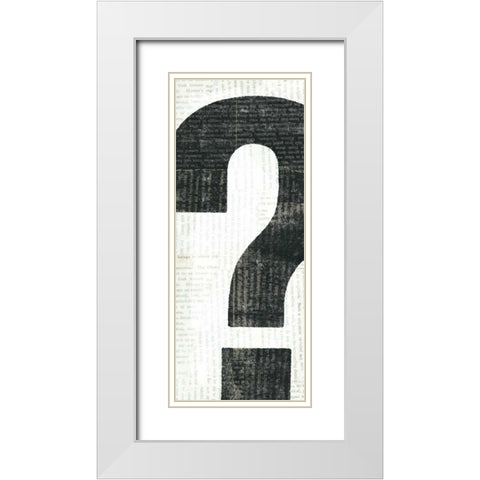 Punctuated Black II White Modern Wood Framed Art Print with Double Matting by Mullan, Michael