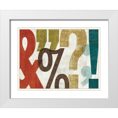 Punctuated I White Modern Wood Framed Art Print with Double Matting by Mullan, Michael