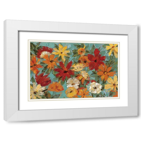Bright Expressive Garden White Modern Wood Framed Art Print with Double Matting by Vassileva, Silvia