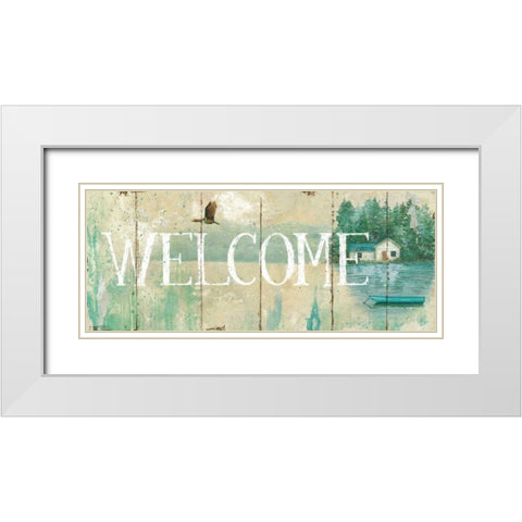 Waterside Lodge III White Modern Wood Framed Art Print with Double Matting by Brissonnet, Daphne