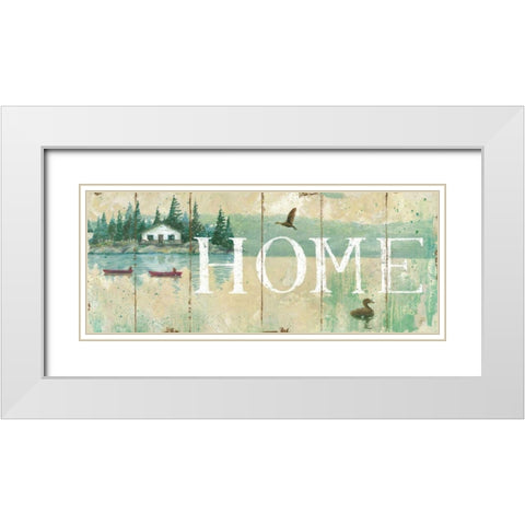 Waterside Lodge IV White Modern Wood Framed Art Print with Double Matting by Brissonnet, Daphne