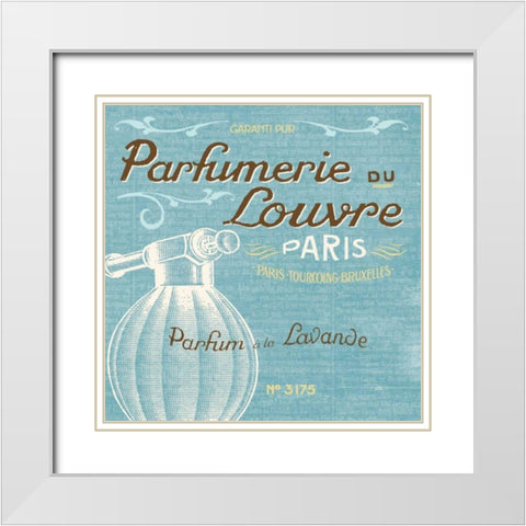 Indulge Yourself Aqua II White Modern Wood Framed Art Print with Double Matting by Pela Studio