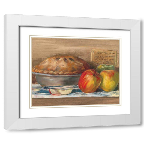 Apple Pie White Modern Wood Framed Art Print with Double Matting by Rowan, Carol