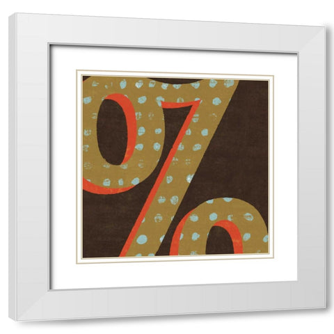 Punctuated Square VI White Modern Wood Framed Art Print with Double Matting by Mullan, Michael