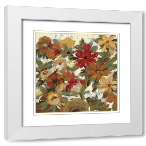 Expressive Garden II White Modern Wood Framed Art Print with Double Matting by Vassileva, Silvia
