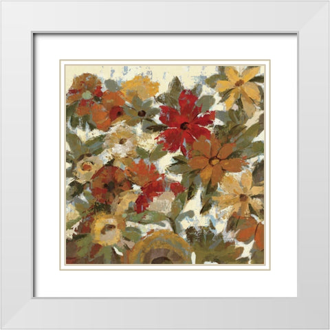Expressive Garden II White Modern Wood Framed Art Print with Double Matting by Vassileva, Silvia