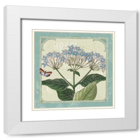 Parisian Flowers I White Modern Wood Framed Art Print with Double Matting by Schlabach, Sue
